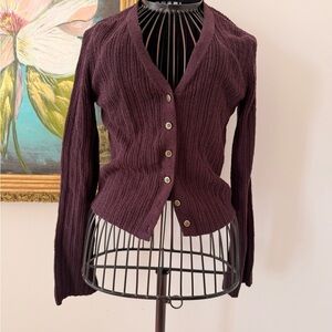 Old Navy Women's Ribbed Cardigan Sweater - Burgundy